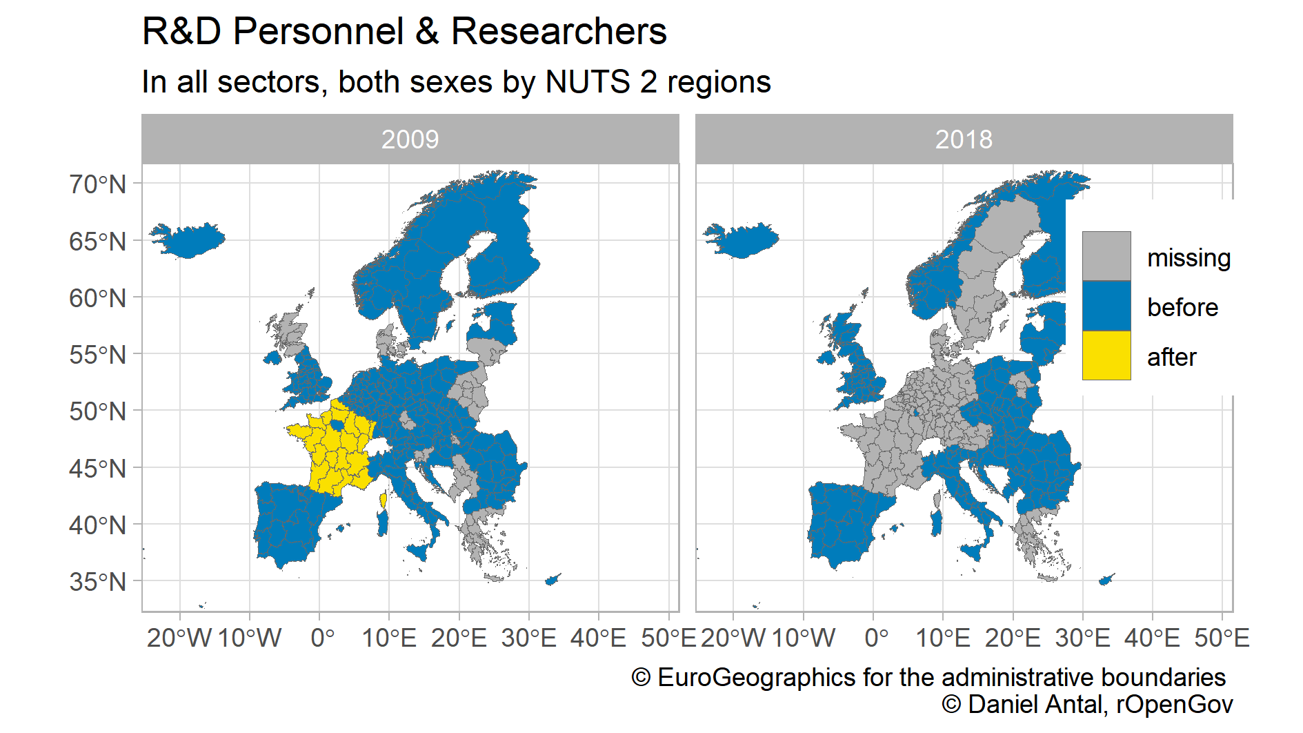 Our regions R package helps the data processing, validation and imputation of sub-national, regional datasets and their coding.